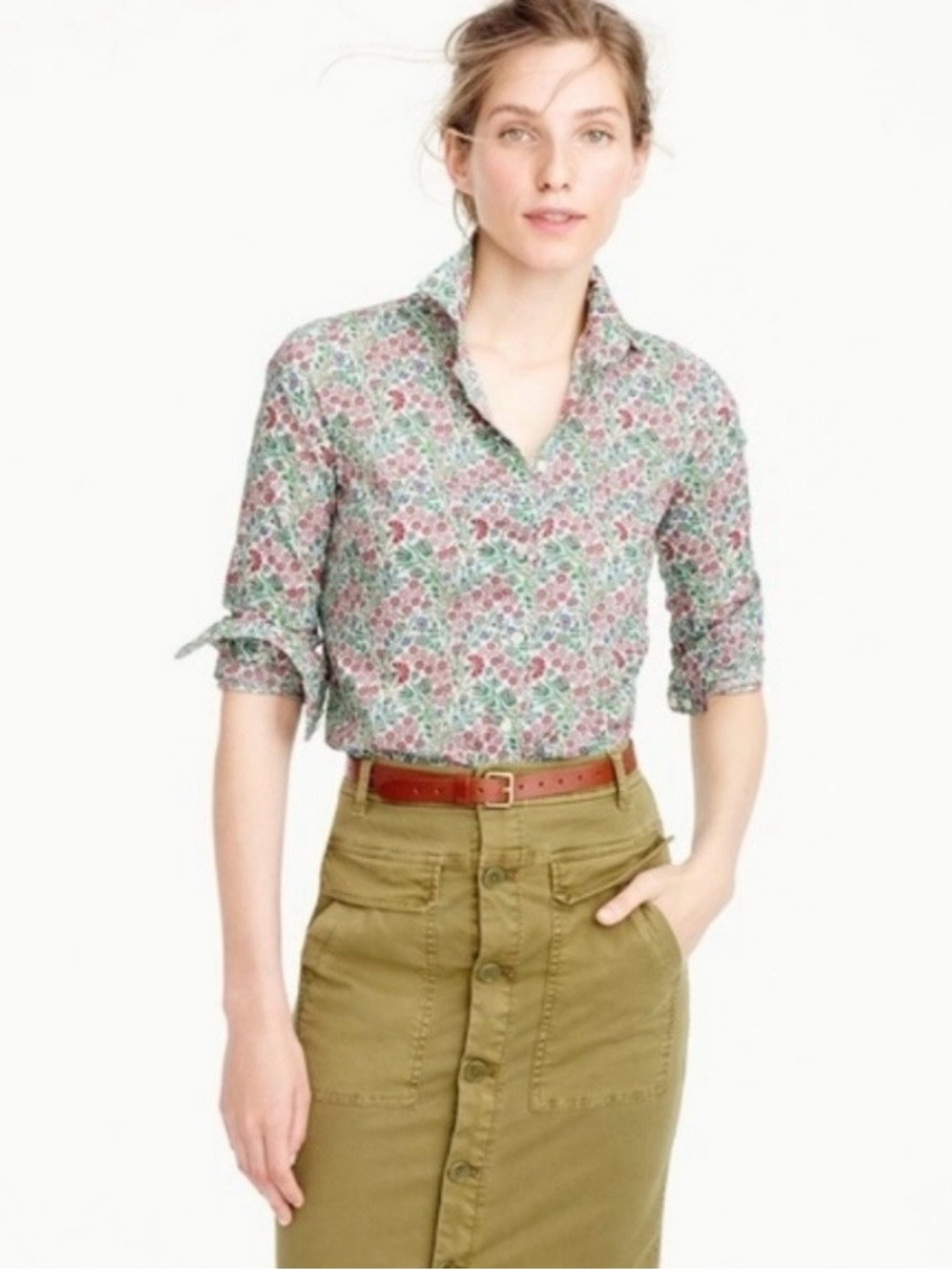 J CREW LIBERTY ART Perfect Shirt in Liberty
Art Isborella Floral Size 4